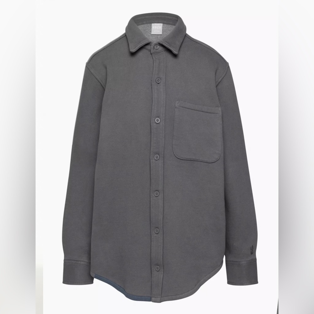 TNA cozy fleece boyfriend shirt